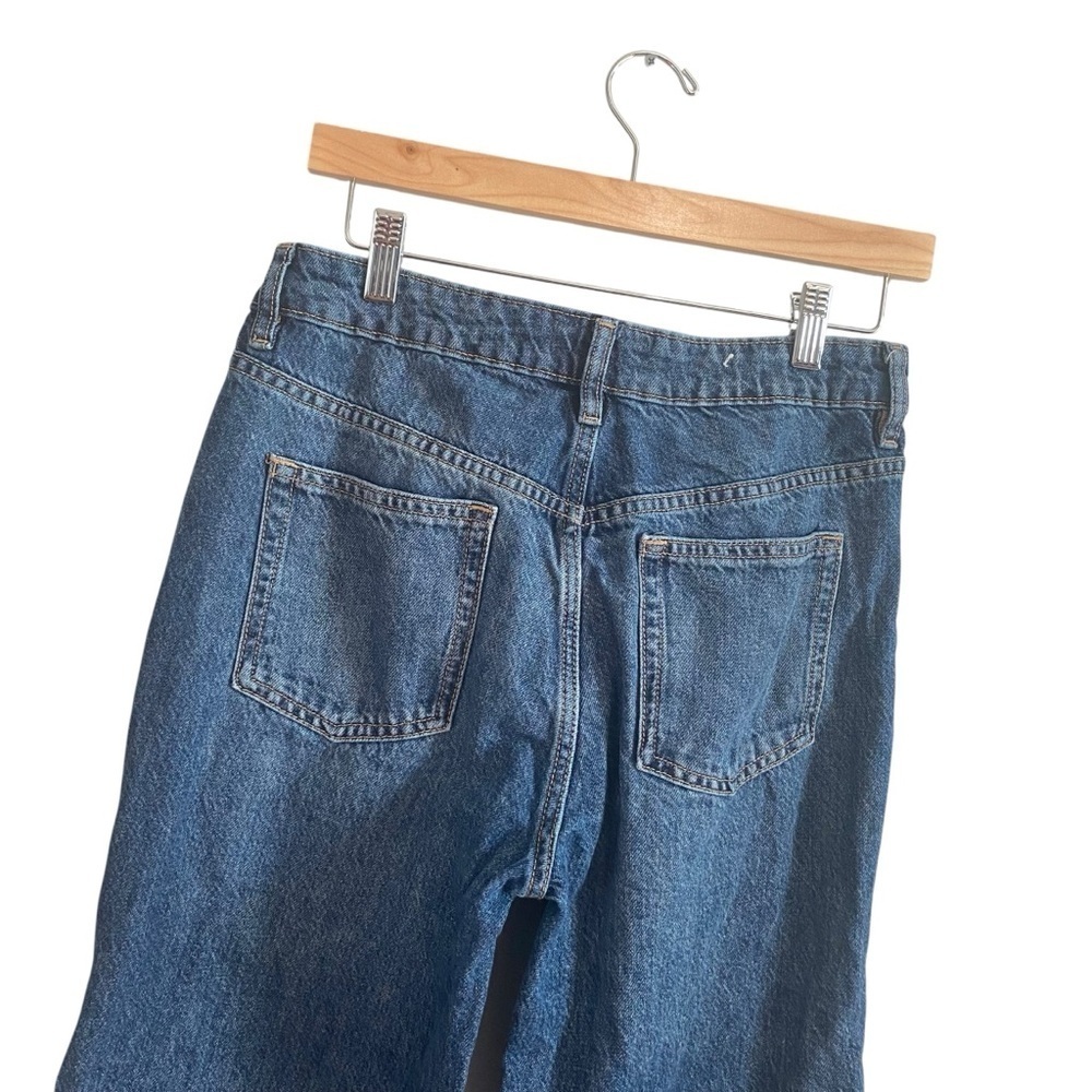 Piombo Medium Wash Mid Rise Loose Straight Leg Italian Jeans Size 42/US 28 - Picture 4 of 7